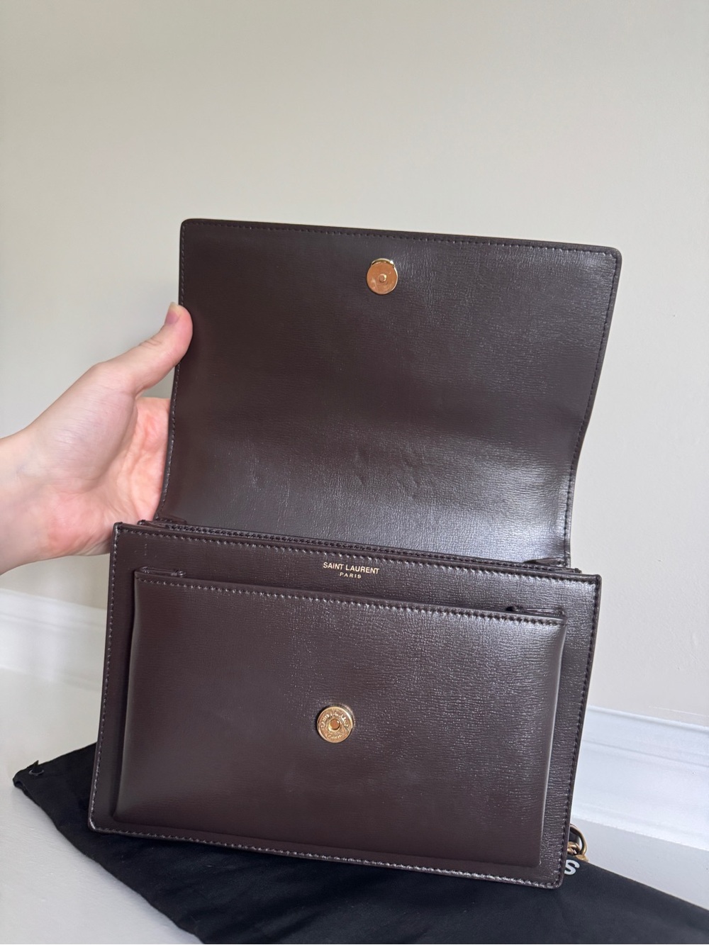 Saint Laurent Dark Chocolate Medium Sunset Bag - Picture 8 of 12